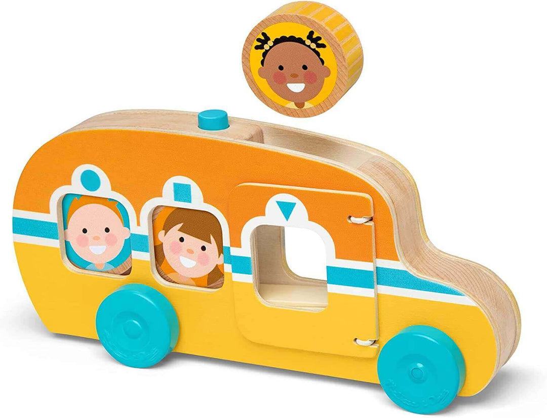 Melissa & Doug GO Tots Wooden Race Bus toy Earthlets