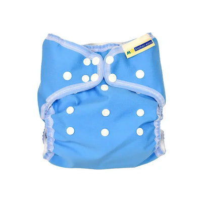 Mother-ease Wizard Uno Stay Dry Nappy - One size Colour: Blue reusable nappies all in one nappies Earthlets
