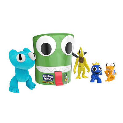 Rainbow Friends Series 3 Ultimate Green Bundle with plush, action figure, and minifigures from hit game displayed in green container.