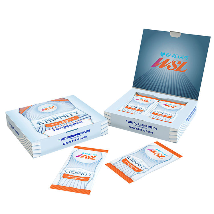 WSL Eternity trading card hobby box with packs revealing 3 autographs inside for collectors 2025/26.