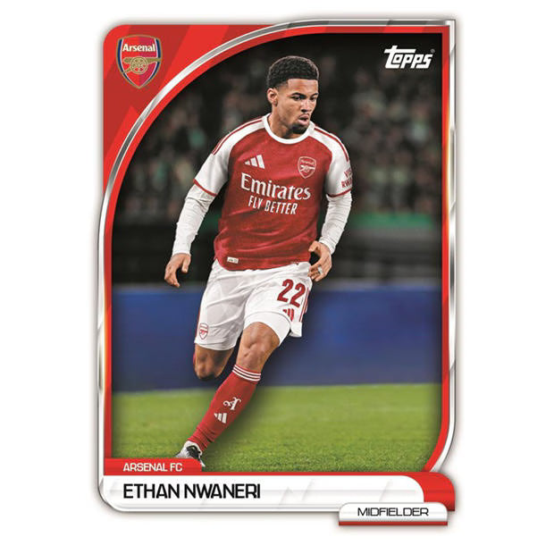 Arsenal Collectors Tin 2025-26 featuring a player