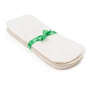 Little Lamb Bamboo Triple Thickness Boosters - 5 pack Size: Size 2 reusable nappies liners and boosters Earthlets