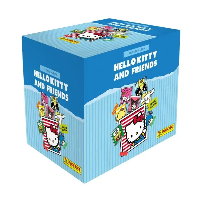Hello Kitty and Friends Sticker Collection album featuring Hello Kitty and her friends on a colorful box.