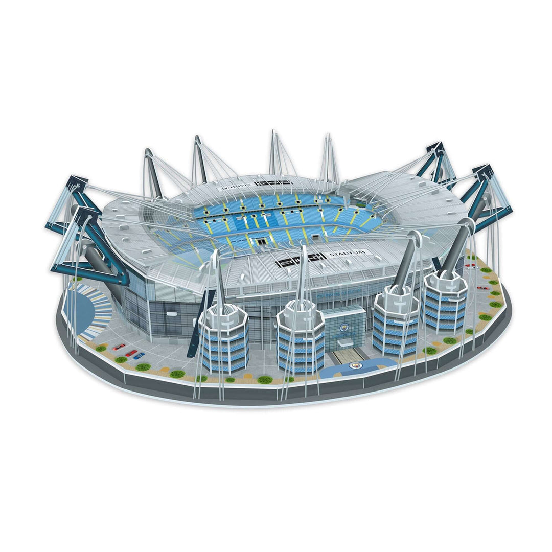 Manchester City Etihad Stadium 3D Puzzle detailed replica model showcasing the iconic stadium design.