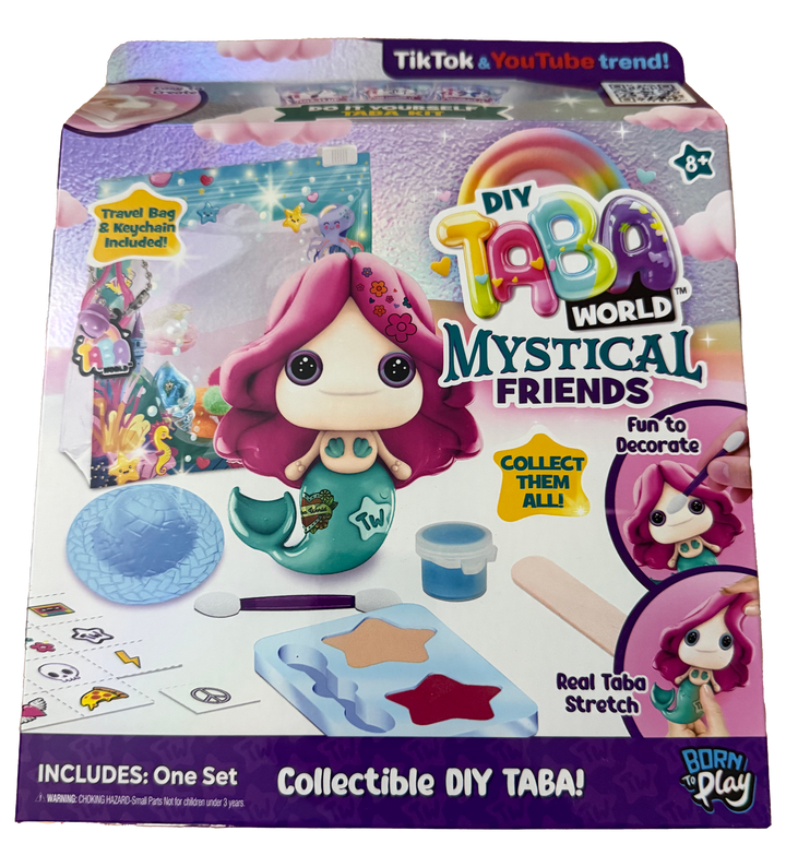 Taba World Make & Display Mystical Friends keyring craft set featuring mystical characters and DIY decoration options.