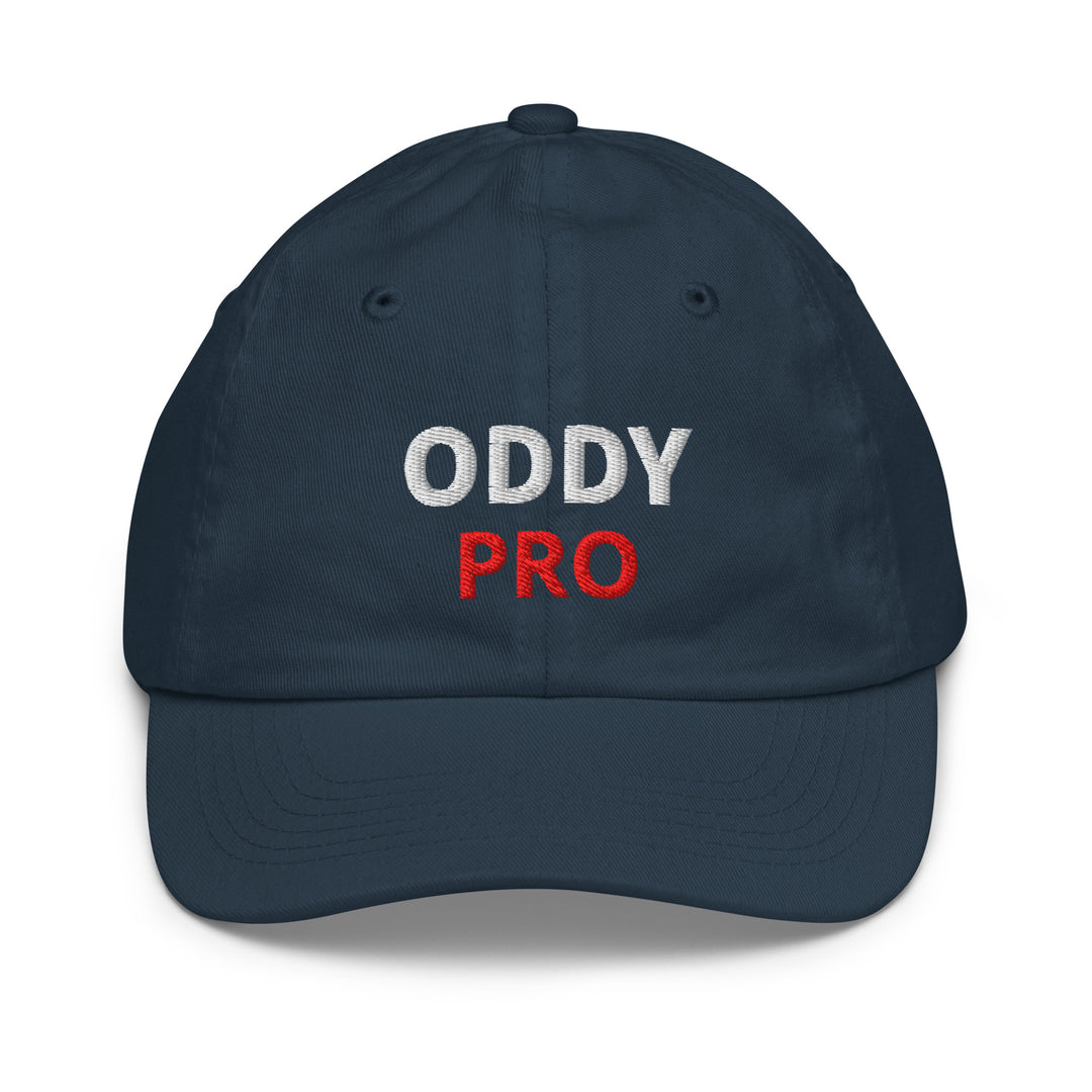 Oddy Pro Youth baseball cap with embroidered lettering, perfect for baseball training and outdoor play.