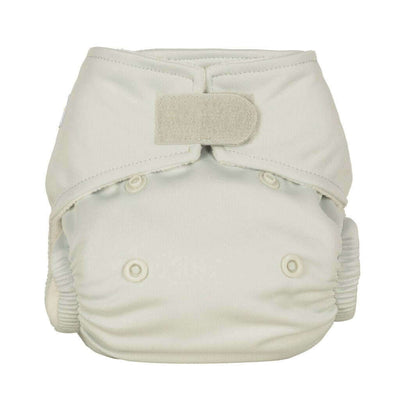 Baba + Boo One Size Reusable Nappy - Plain Colour: Pearl reusable nappies all in one nappies Earthlets