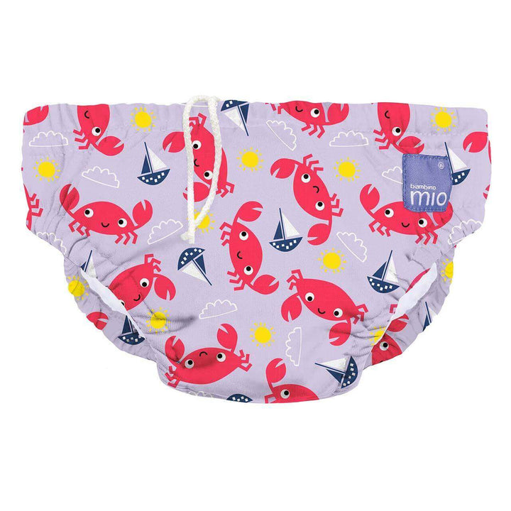 Bambino Mio Nice and Nautical Reusable Swim Nappy Colour: Crab Cove Size: Large reusable swim nappies Earthlets