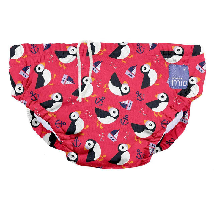 Bambino Mio Nice and Nautical Reusable Swim Nappy Colour: Puffin Size: Medium reusable swim nappies Earthlets