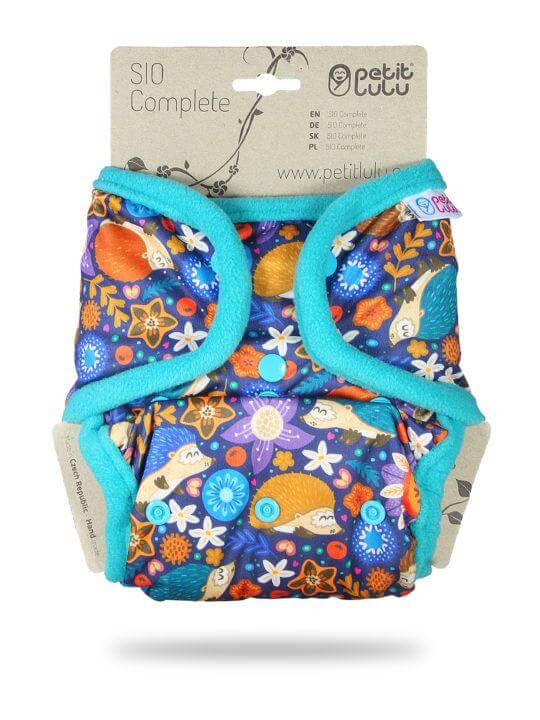 Petit Lulu Snap In One (SIO) Complete Nappy - One Size Colour: Rainbow Stars Size: One Size reusable nappies Earthlets