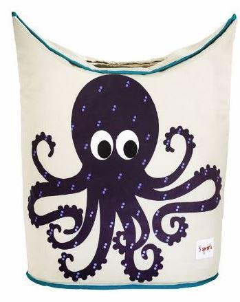 3 Sprouts| Laundry Hamper - Octopus | Earthlets.com |  | furniture storage